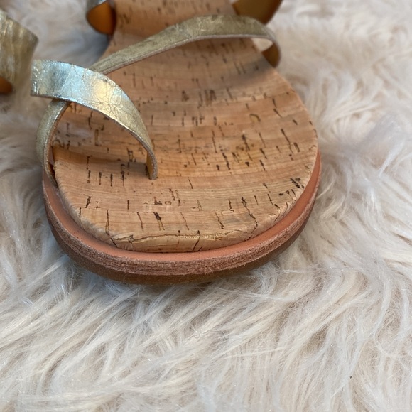 Kork-Ease Belinda Leather Metallic Gold Sandals, Size 11M - Picture 10 of 17